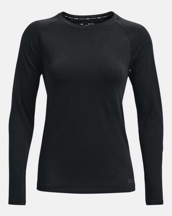 Camiseta de manga larga UA Seamless Run para mujer, Black, pdpMainDesktop image number 4